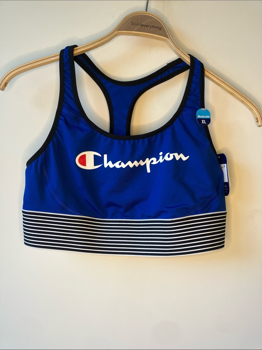 CHAMPION Surf The Absolute Workout Moderate Support Blue Sports Bra Size XL NWT